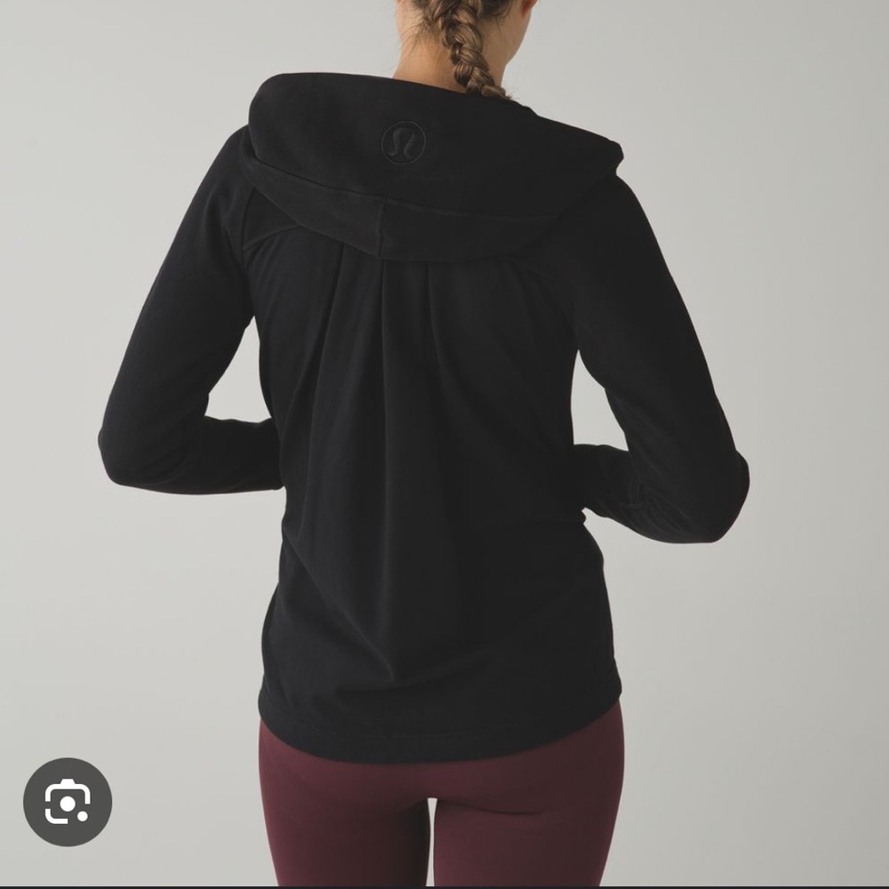 lululemon athletica Black Hooded Long Sleeve Sweatshirt 6